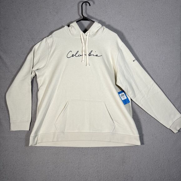 NWT Columbia Women’s Plus Size 2X Trek Graphic Hoodie MSRP $55 Cream Off White - Picture 1 of 12